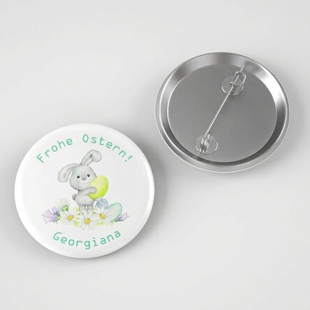 Personalisiertes Button mit Text – Frohe Ostern!