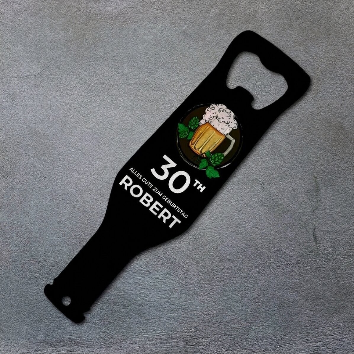 Personalisierter Bieröffner – Geburtstag