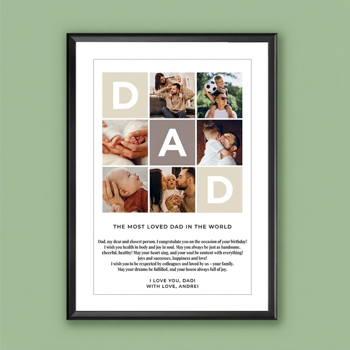 Individuell gestaltetes Bild mit Text und 6 Fotos – DAD