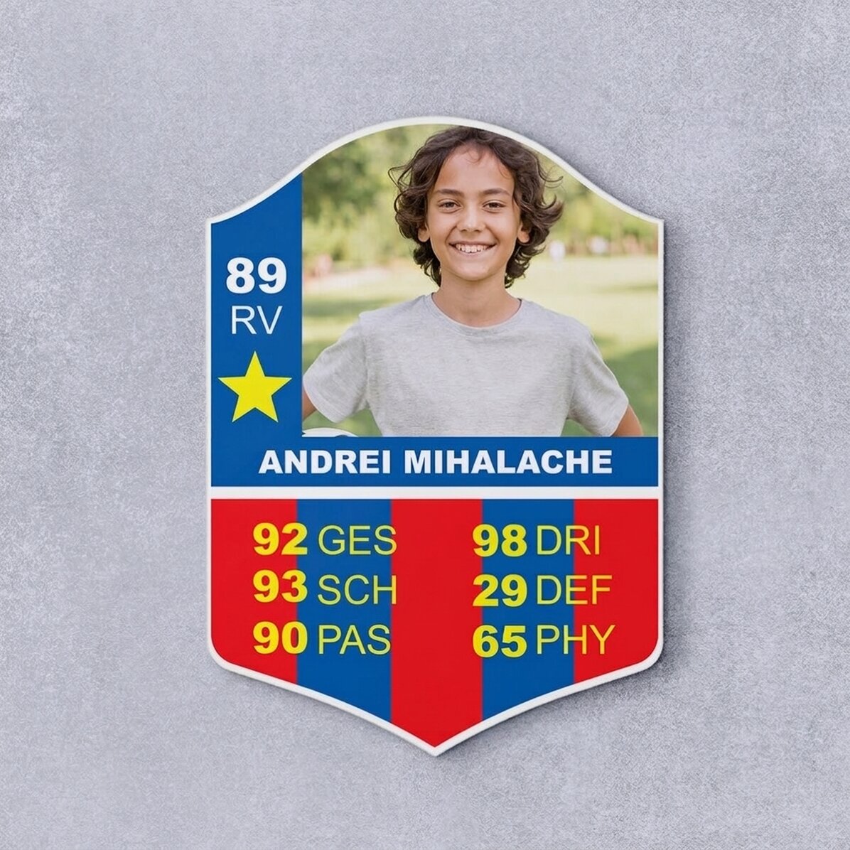 Personalisierte FIFA-Karte mit Foto und Statistiken – SB