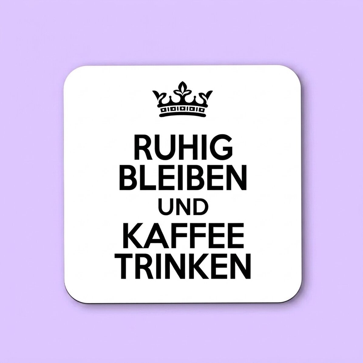 Personalisierter Gläserhalter mit Text – Keep Calm White