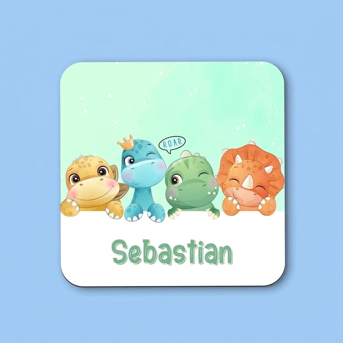 Personalisierter Untersetzer mit Text für Kinder