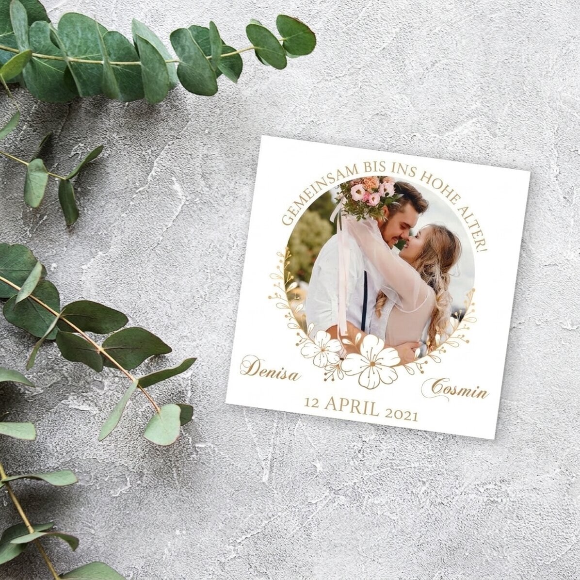 Personalisiertes Foto im Format 10 x 10 cm – Bis ins hohe Alter