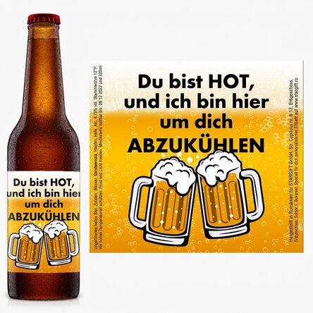 Bier mit individueller Beschriftung – Hot