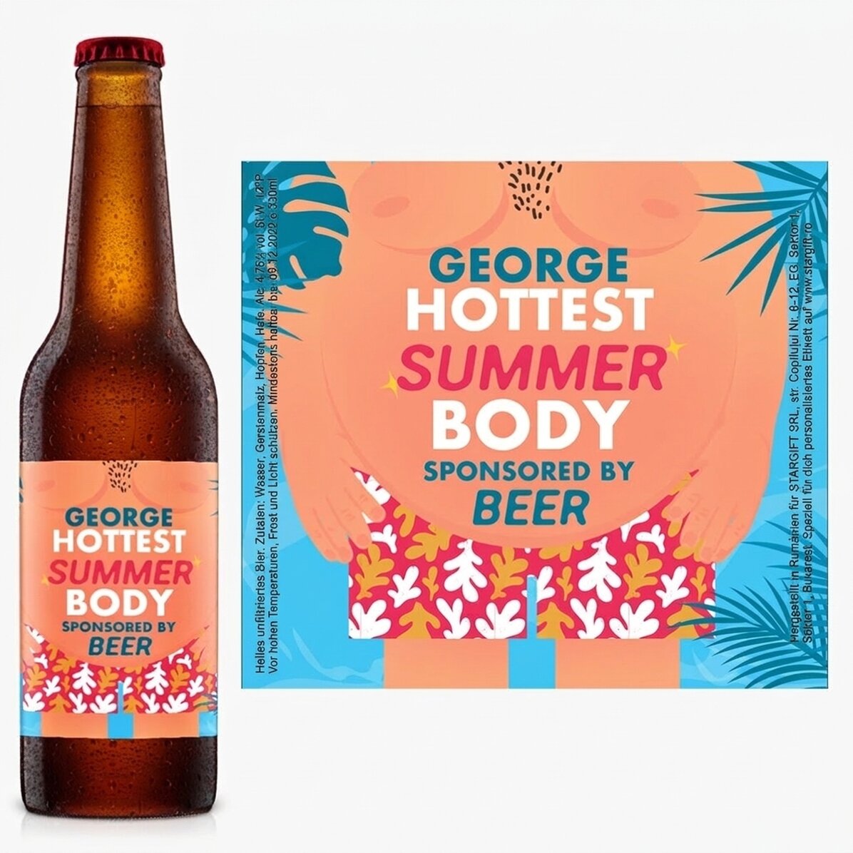 Bier mit individueller Beschriftung – Hot Body