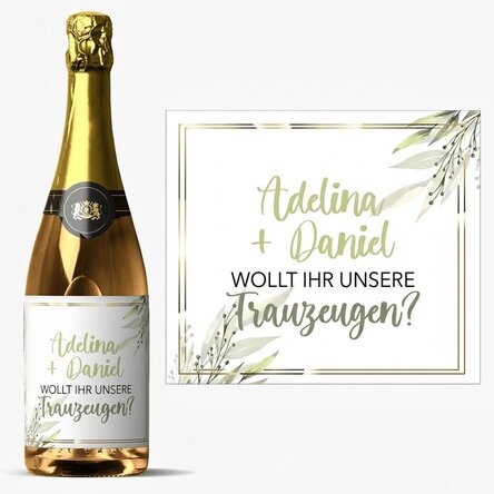 Personalisierter Sekt mit Text – Möchtet ihr unsere Paten sein?