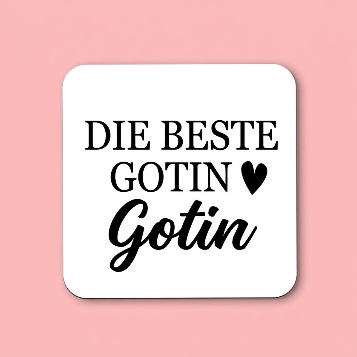 Personalisierter Gläserhalter für die Patin