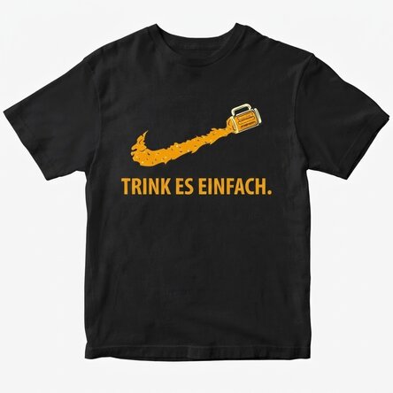Personalisiertes T-Shirt mit Aufdruck – „Just drink it“