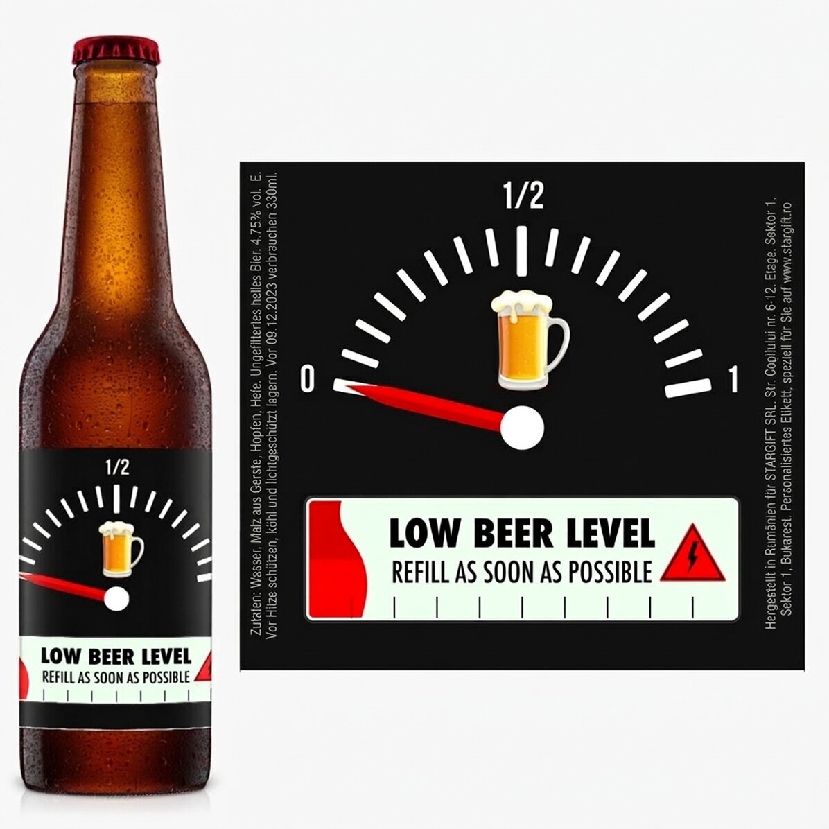 Personalisiertes Bier mit Text – Nachfüllpackung