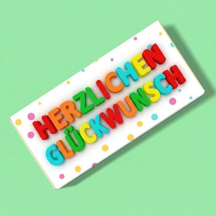 Personalisierte Schokolade – Herzlichen Glückwunsch zum Geburtstag!