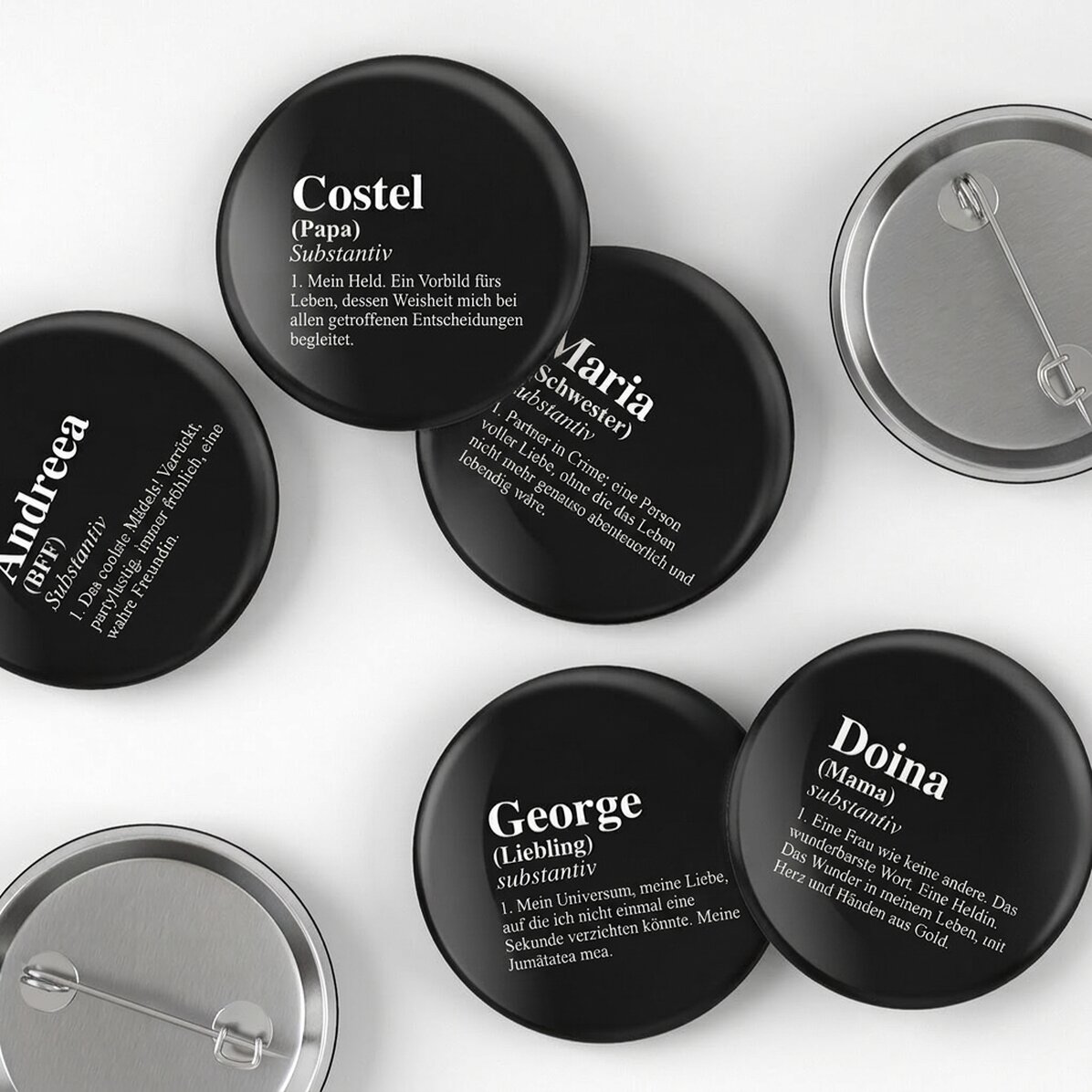 Personalisiertes Button mit Text – Definition
