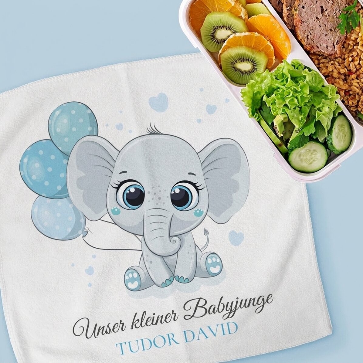 Personalisiertes Handtuch mit Namen – Baby Junge
