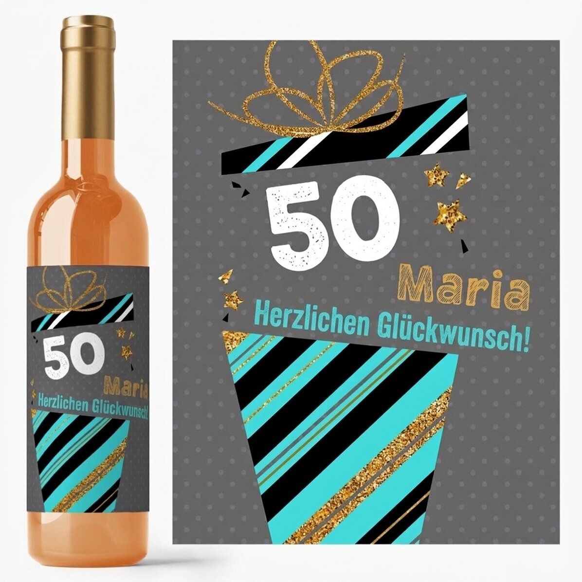 Wein mit persönlicher Botschaft – Geburtstagsgeschenk