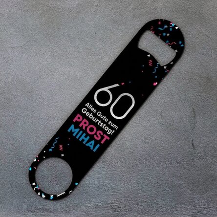 Personalisierter Bieröffner – Confetti