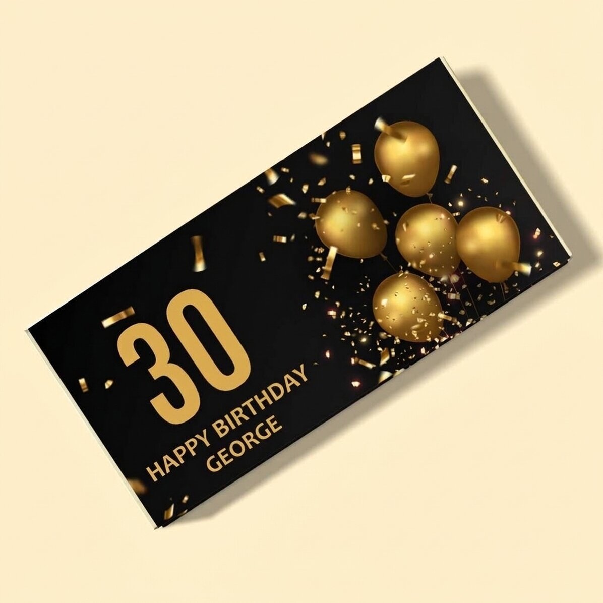 Personalisierte Schokolade mit einer Botschaft zum Geburtstag – Birthday Wish