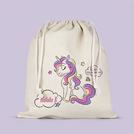 Personalisierte Kindergartentasche mit Aufdruck – Einhorn