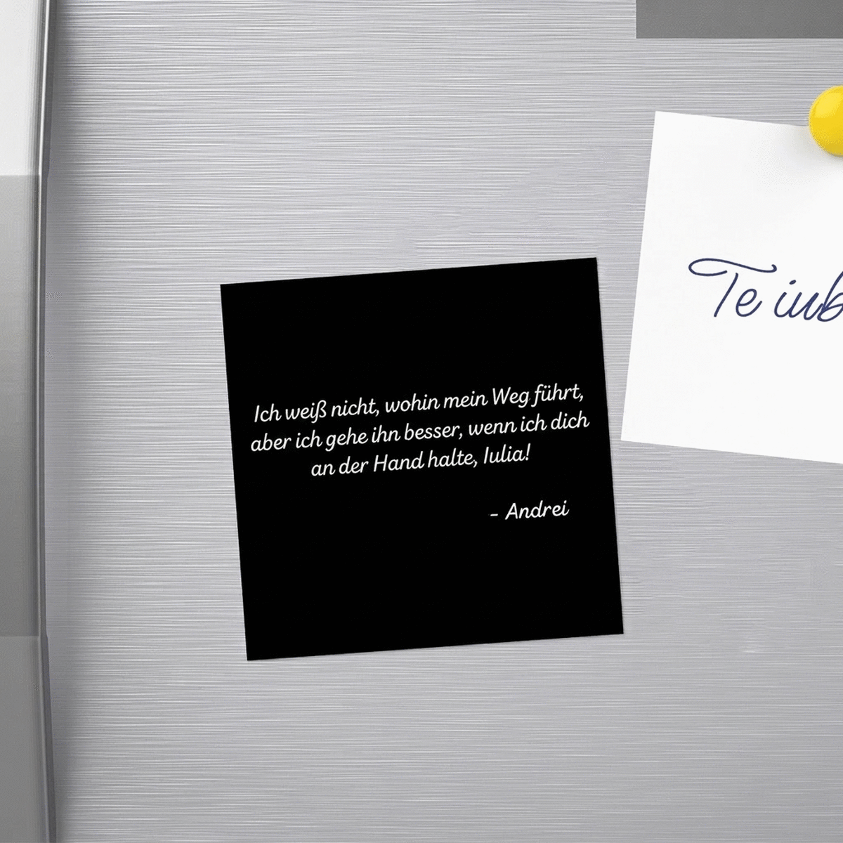 Individuell gestalteter Magnet 10x10 mit Text