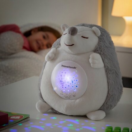 Plüschtier in Form eines Igels mit Licht- und Soundeffekten