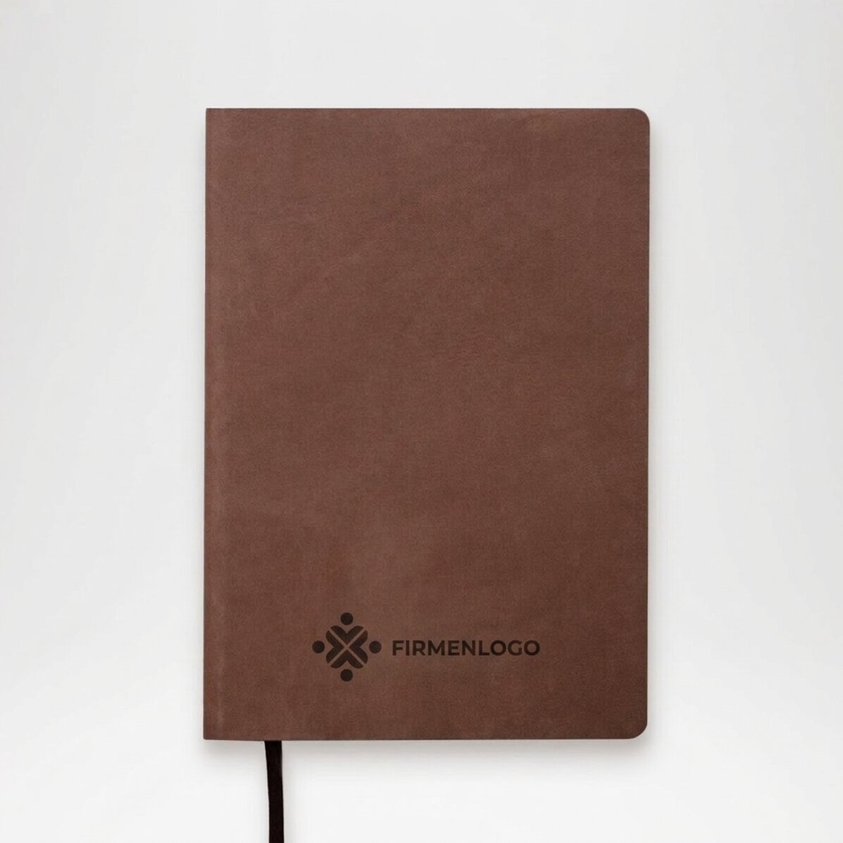 Personalisierter Lederkalender mit Logo in der Mitte