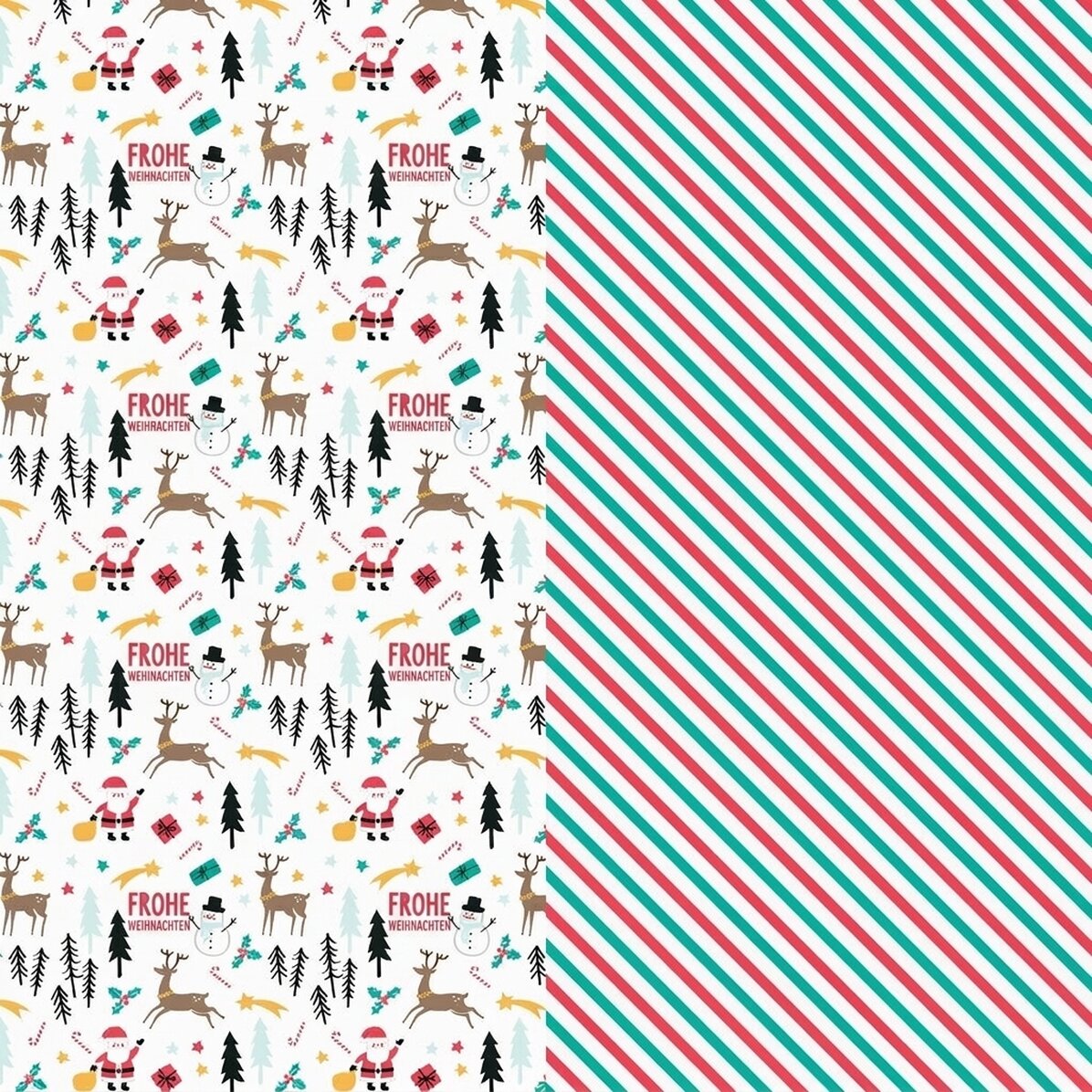 2er-Set Geschenkpapier „Merry Christmas“