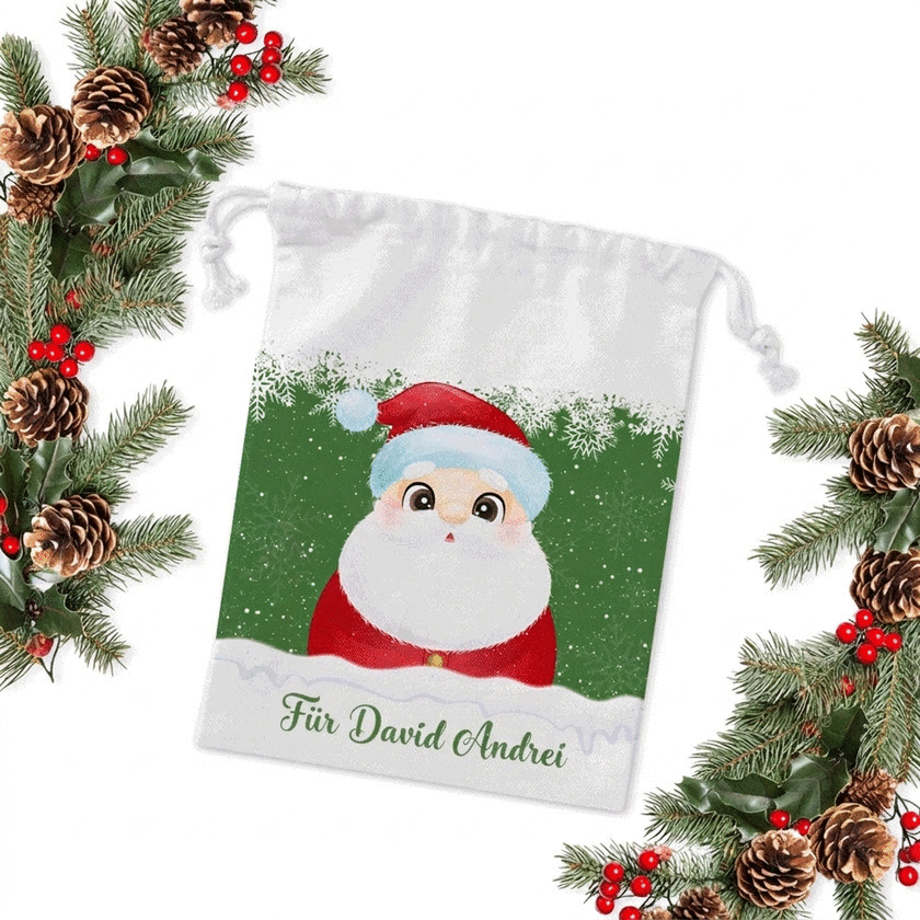Kleiner Geschenktüte mit Namensaufdruck – Merry Christmas