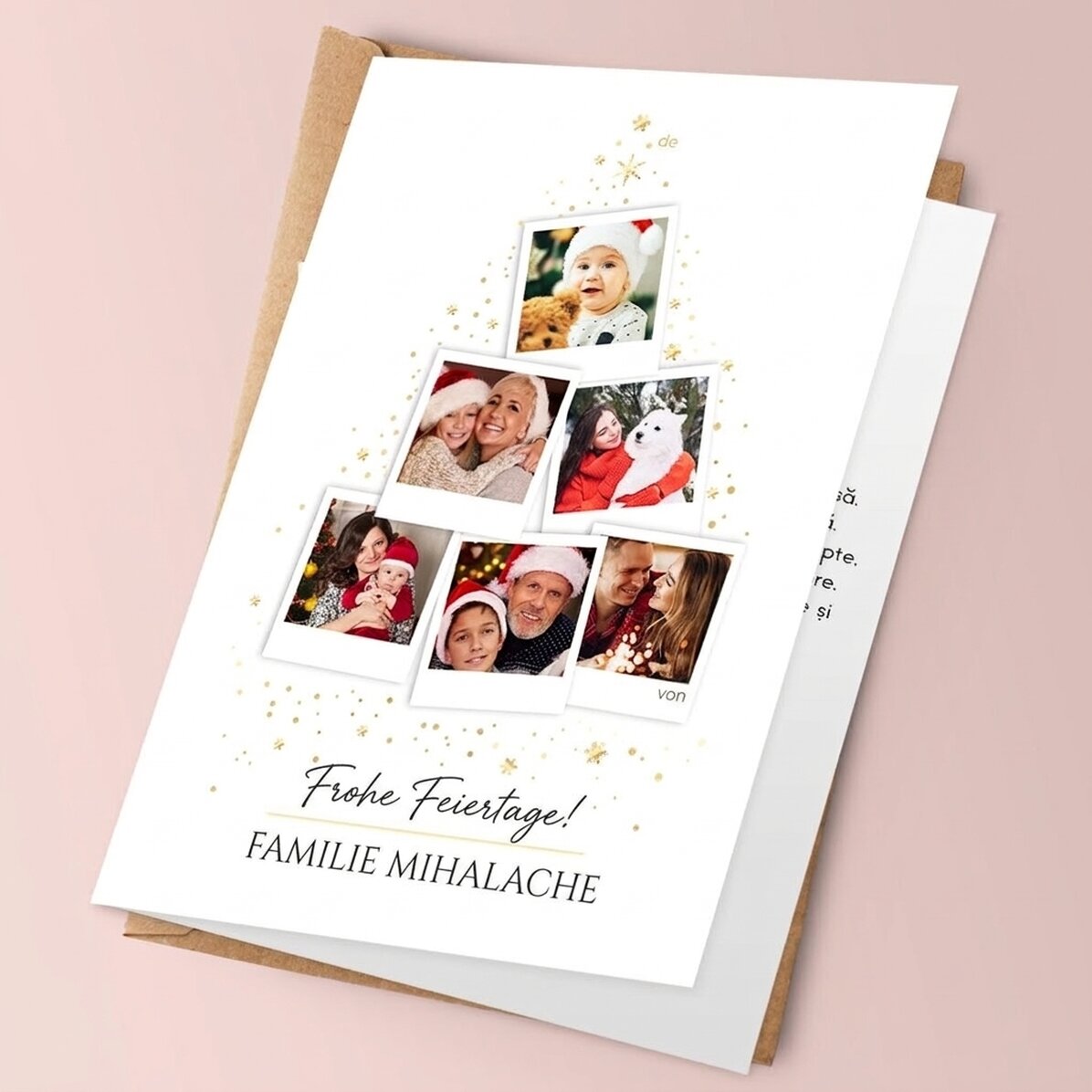 Personalisierte Grußkarte mit Fotos und Text – Christmas Tree
