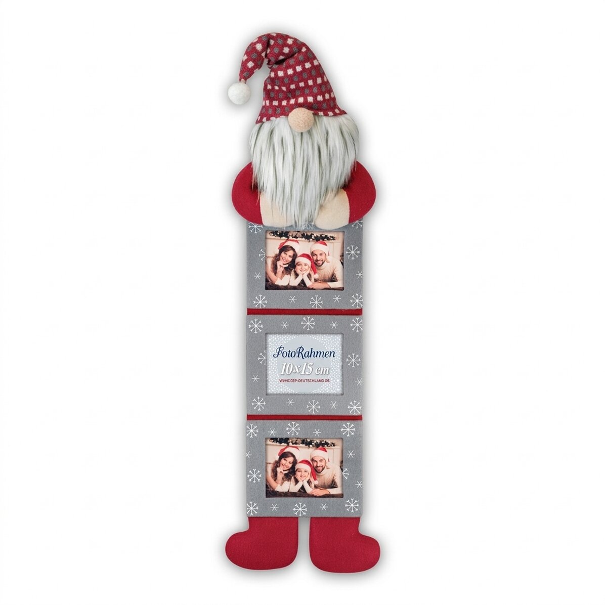 Spiridus-Weihnachts-Fotorahmen für 3 Fotos – Modell „Boris“