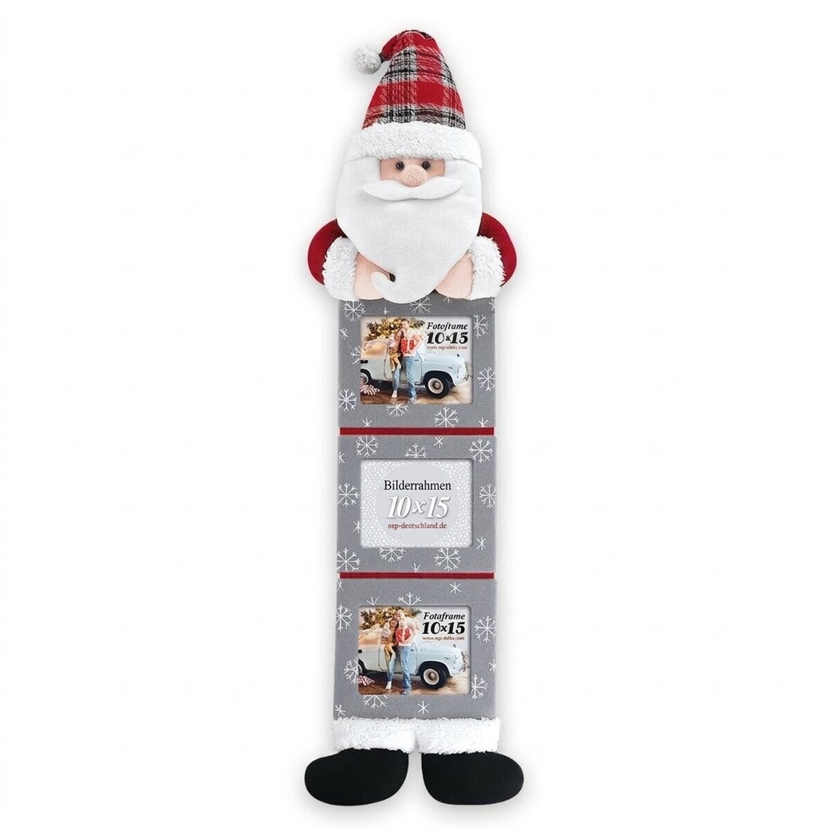 Weihnachtsmann-Fotorahmen mit 3 Fotos – Modell „Theon“