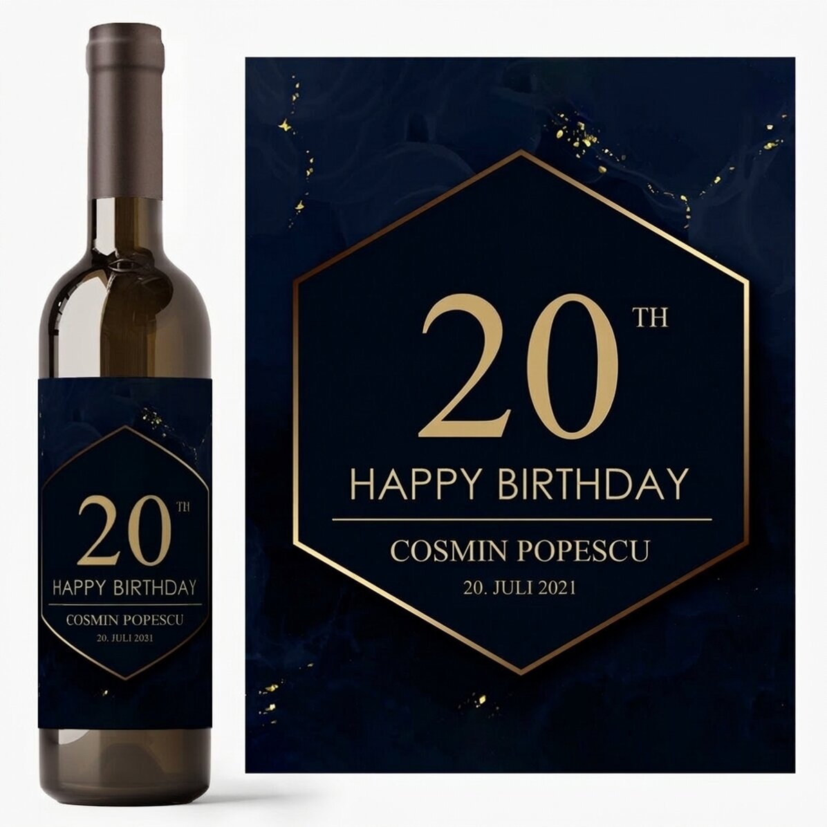 Wein mit individueller Aufschrift – Cheers to your birthday