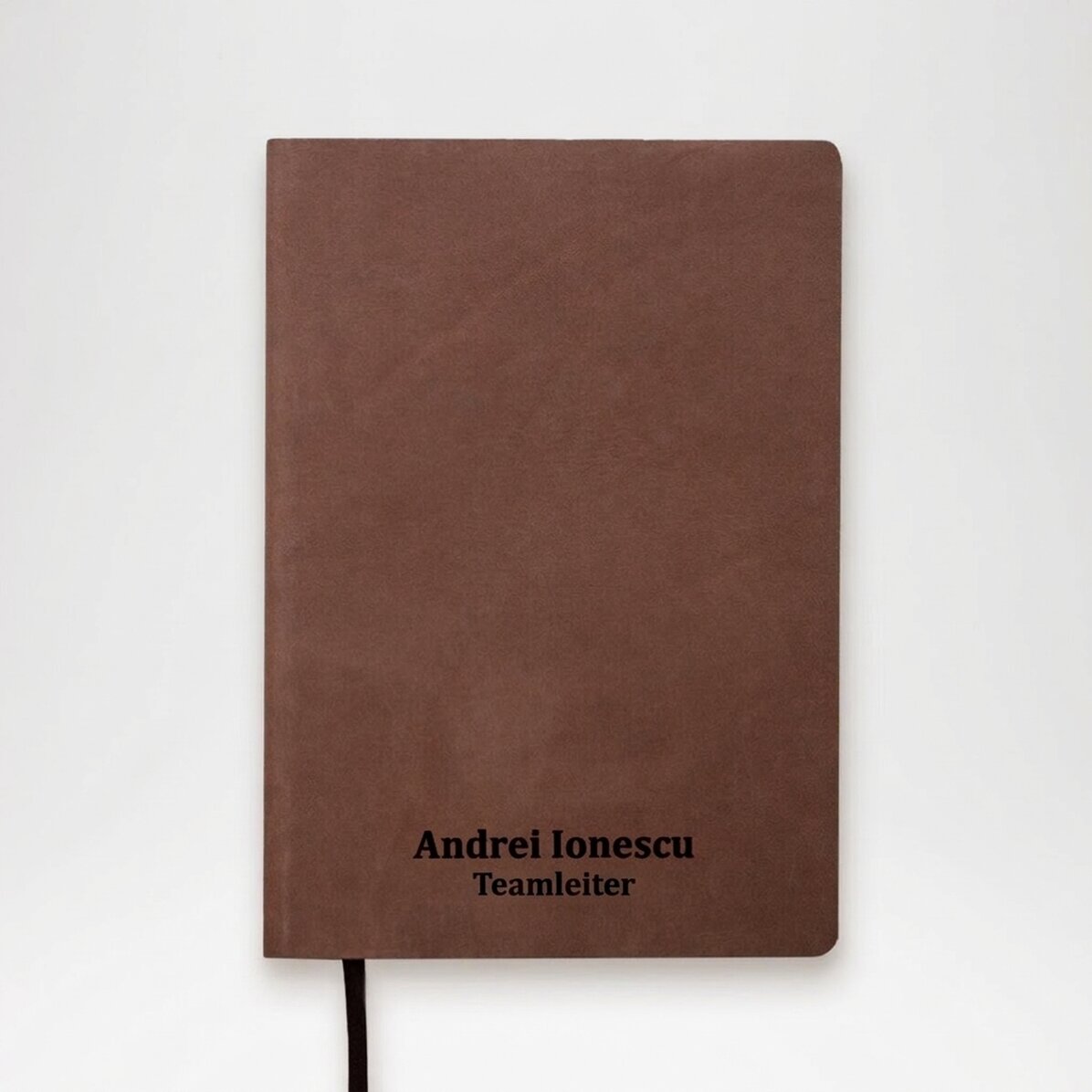 Personalisierter Lederkalender mit Text