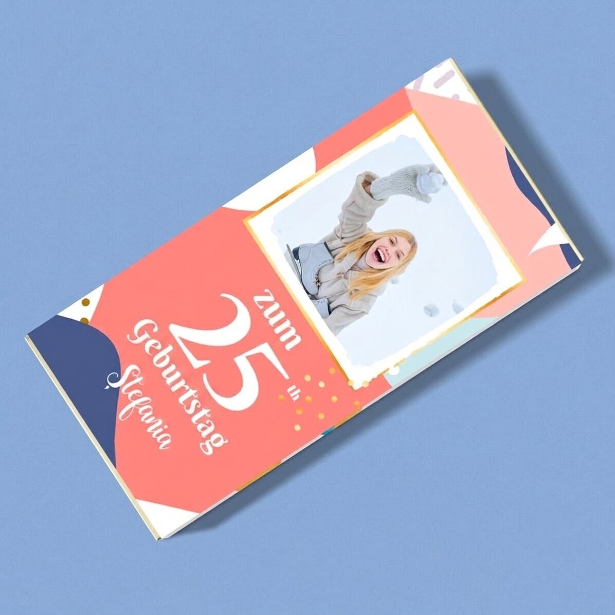 Personalisierte Schokolade mit Foto und Text – Happy Birthday!