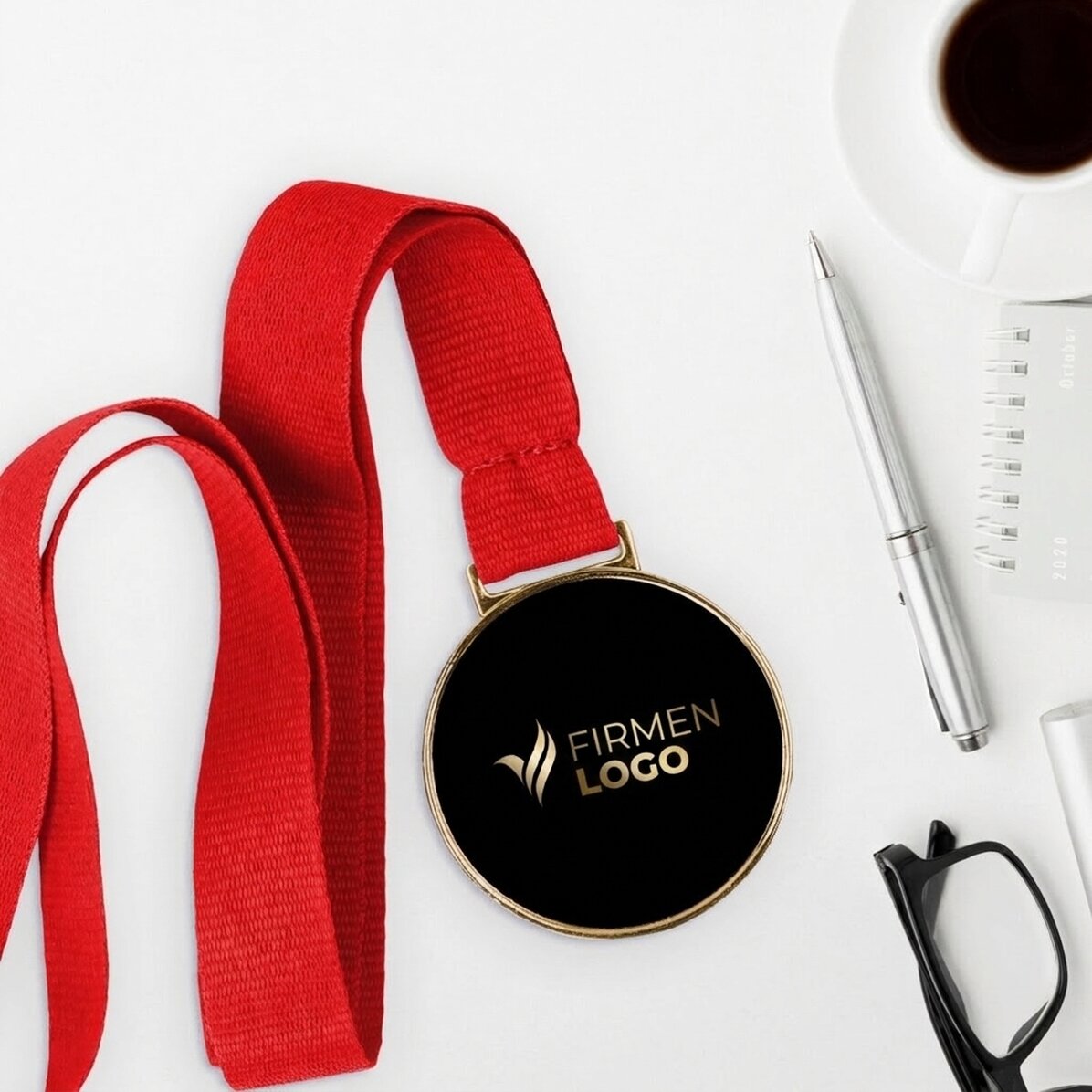 Personalisierte Medaille mit Logo