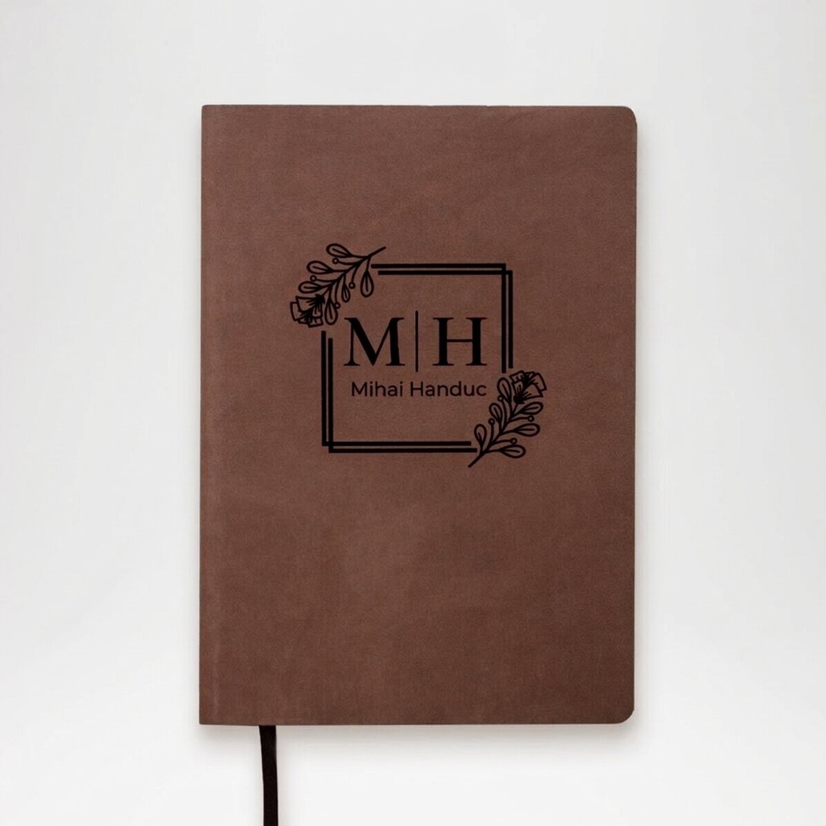 Personalisierter Leder-Terminkalender mit Initialen und Namen – Elegant