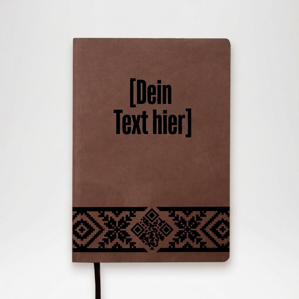 Personalisierter Leder-Terminkalender mit Namen und QR-Code – Traditional