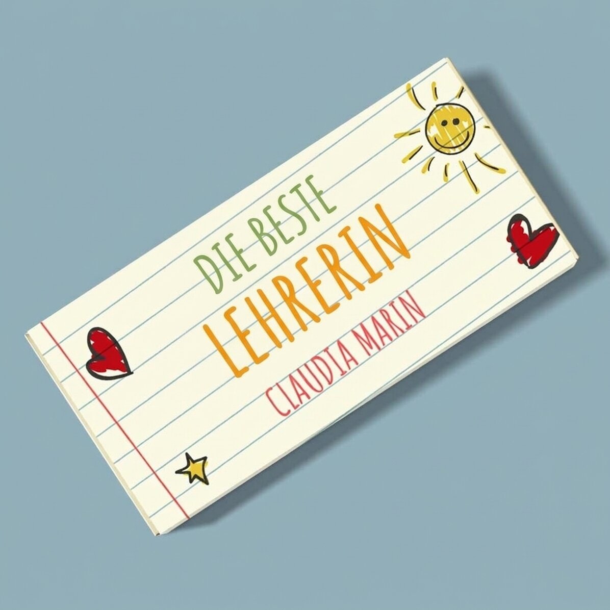 Personalisierte Schokolade mit Text – Die beste Lehrerin
