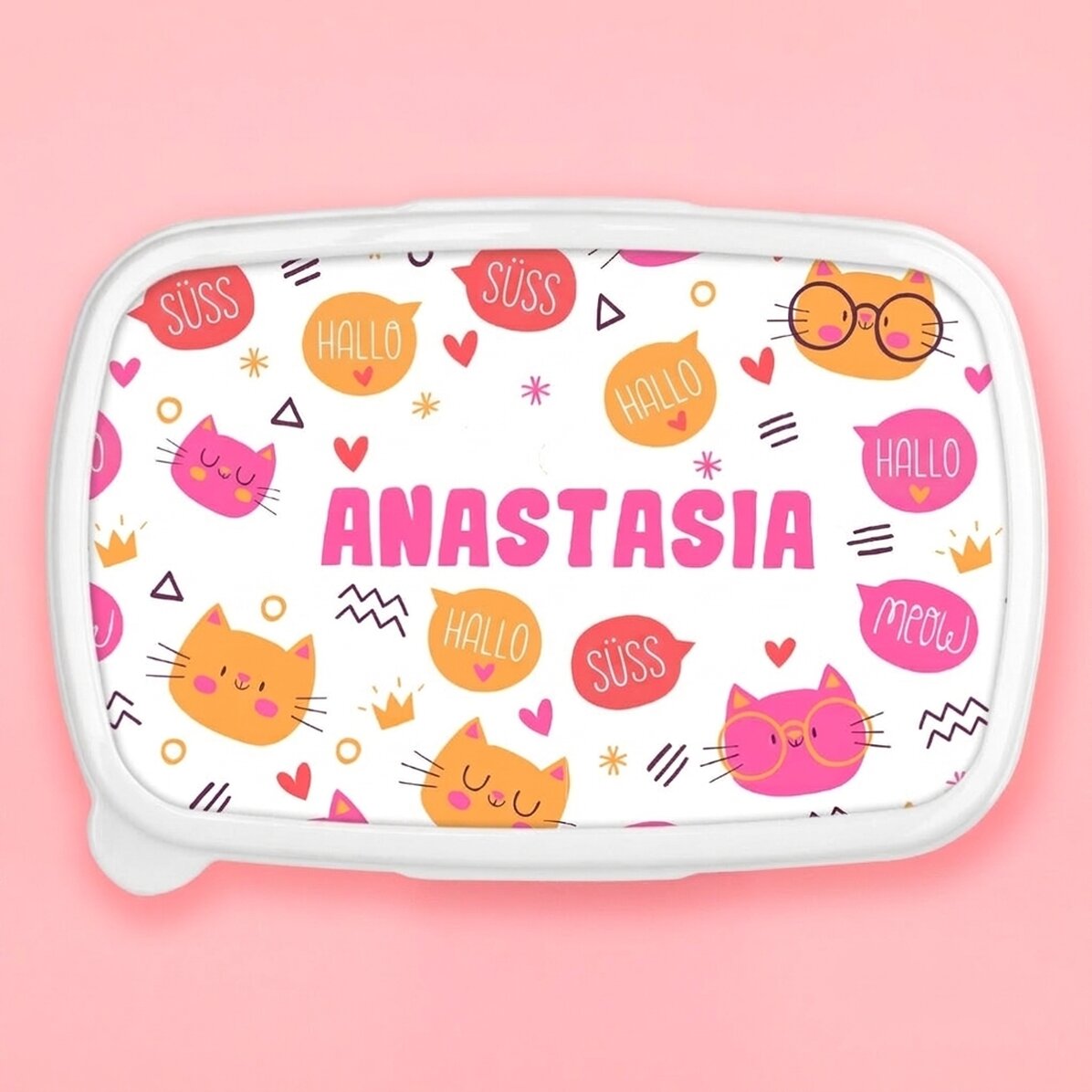 Lunchbox, personalisierte Auflaufform mit Namen – Hello cuties