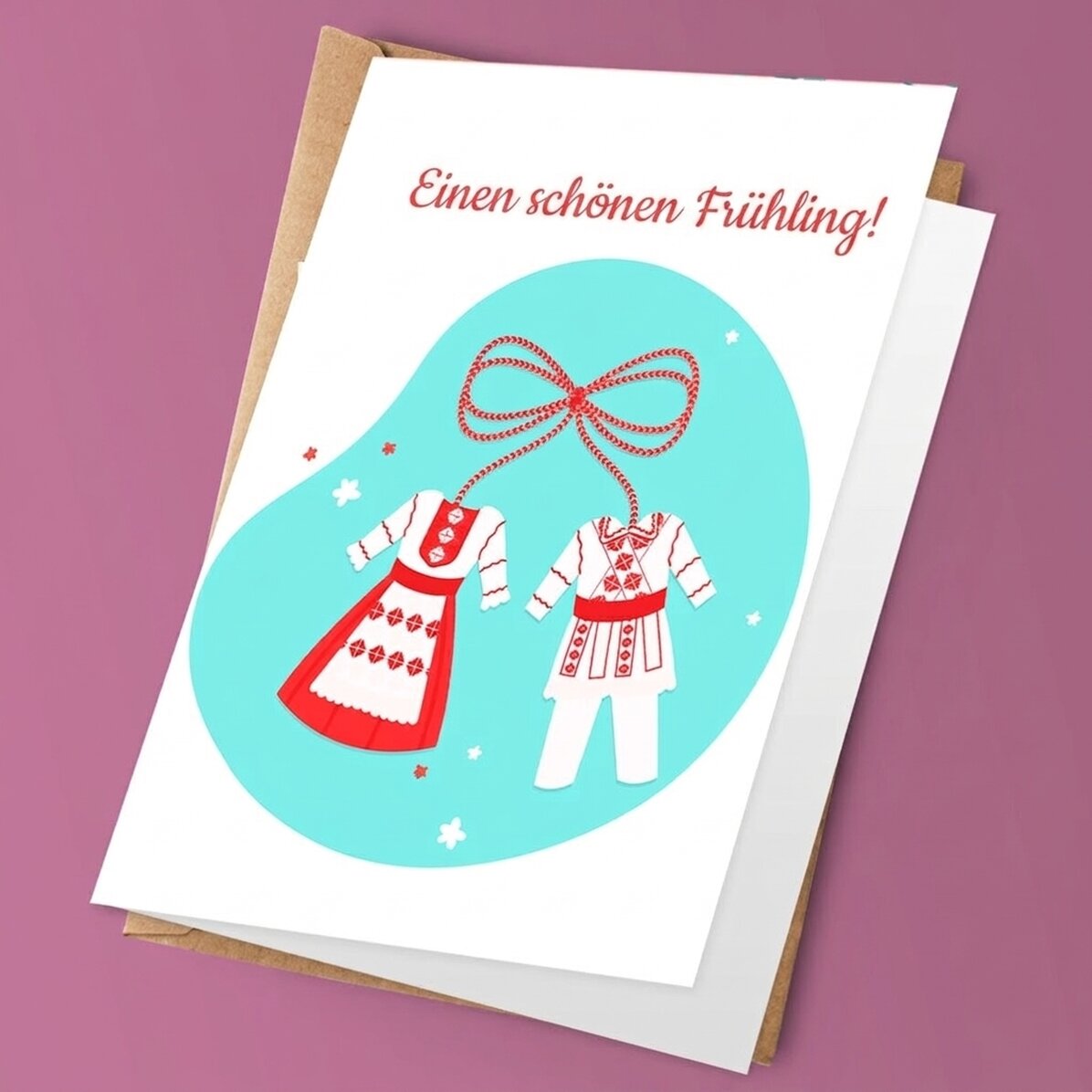 Personalisierte Grußkarte mit Botschaft – Einen schönen Frühling!