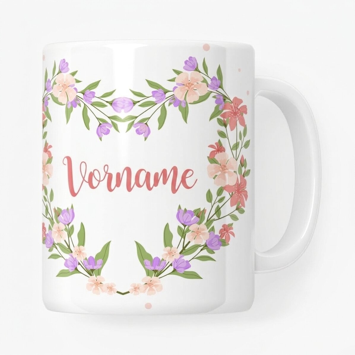 Personalisierte Tasse mit Namen und Botschaft – Einen schönen Frühling!