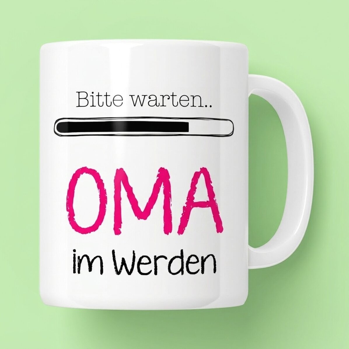 Personalisierte Tasse mit Aufdruck – „Oma in spe“