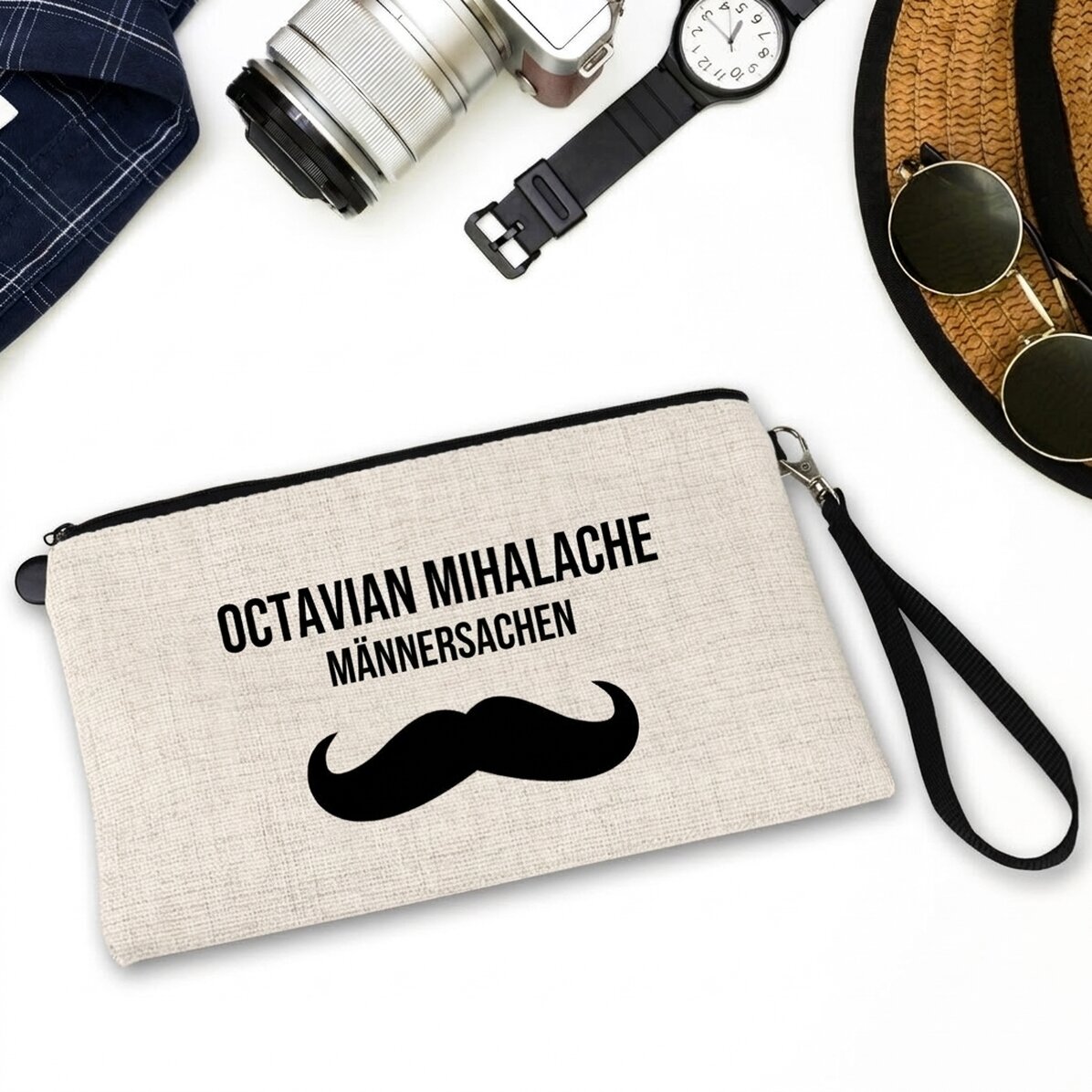 Personalisiertes Accessoire-Set für Herren mit Text – Moustache