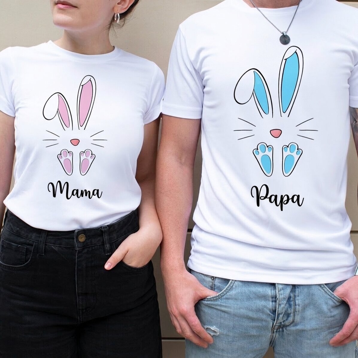 Personalisiertes Sport-T-Shirt mit Namen – Hase