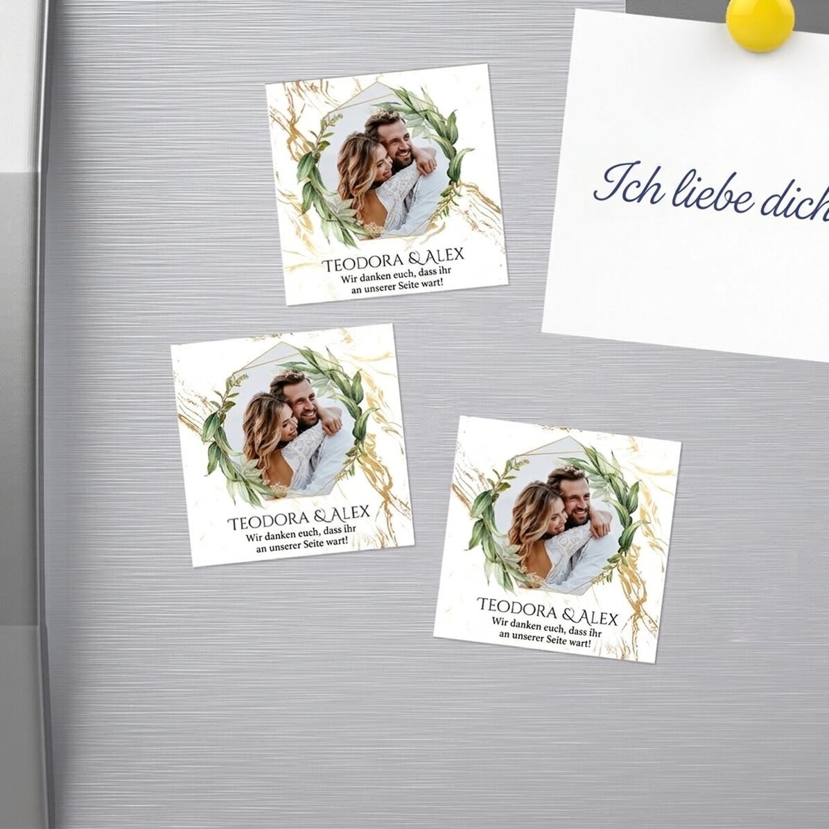 Set mit 12 Magneten (6 x 6 cm) – Hochzeitsgeschenk