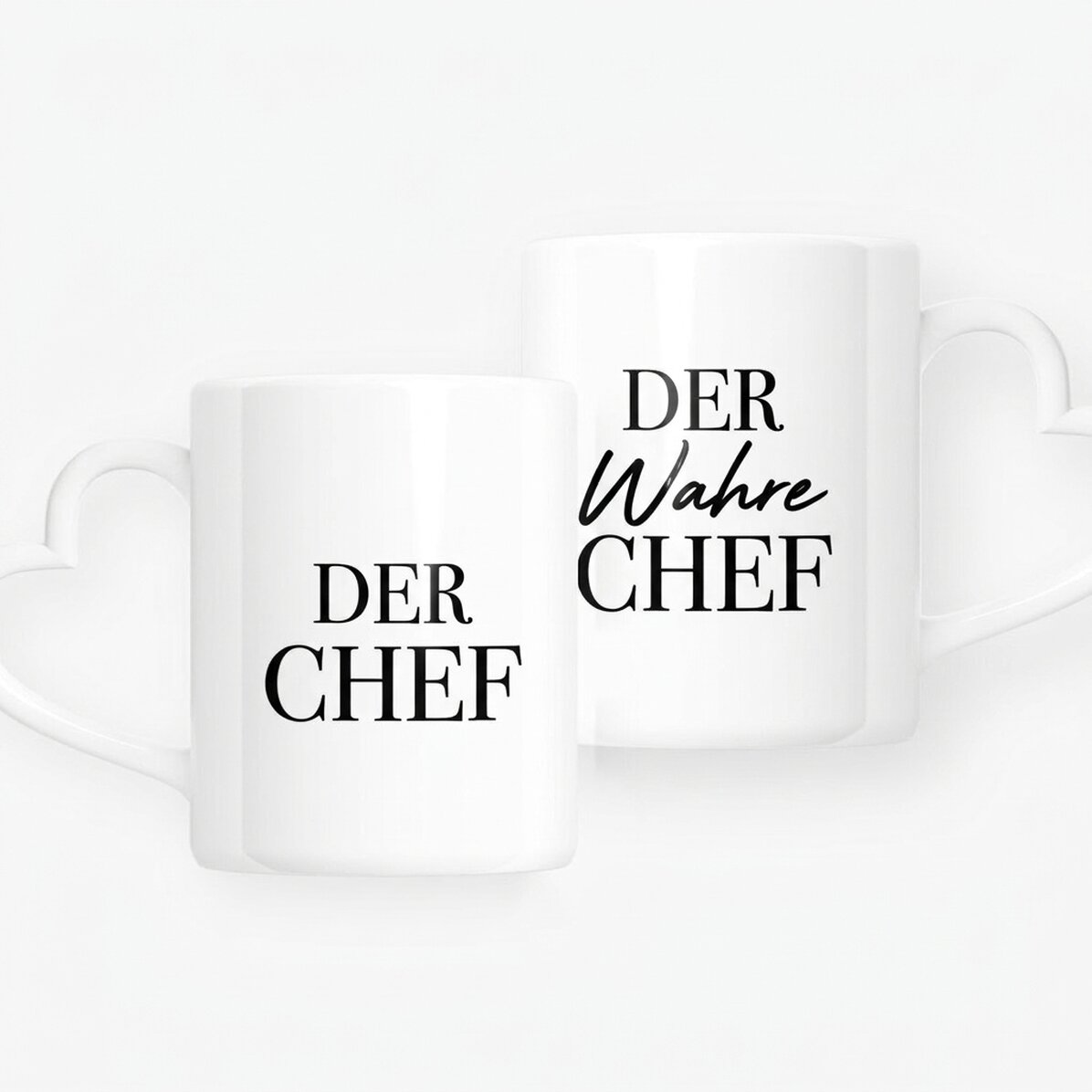 Personalisierte Tassen für Paare mit Text – The Boss & The Real Boss