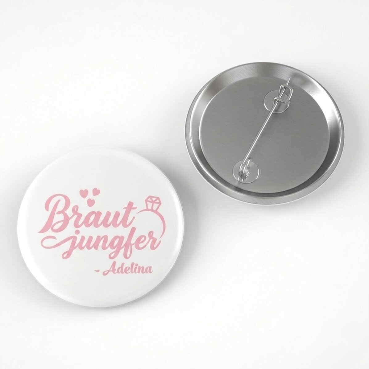 Personalisiertes Button mit Text für Brautjungfern