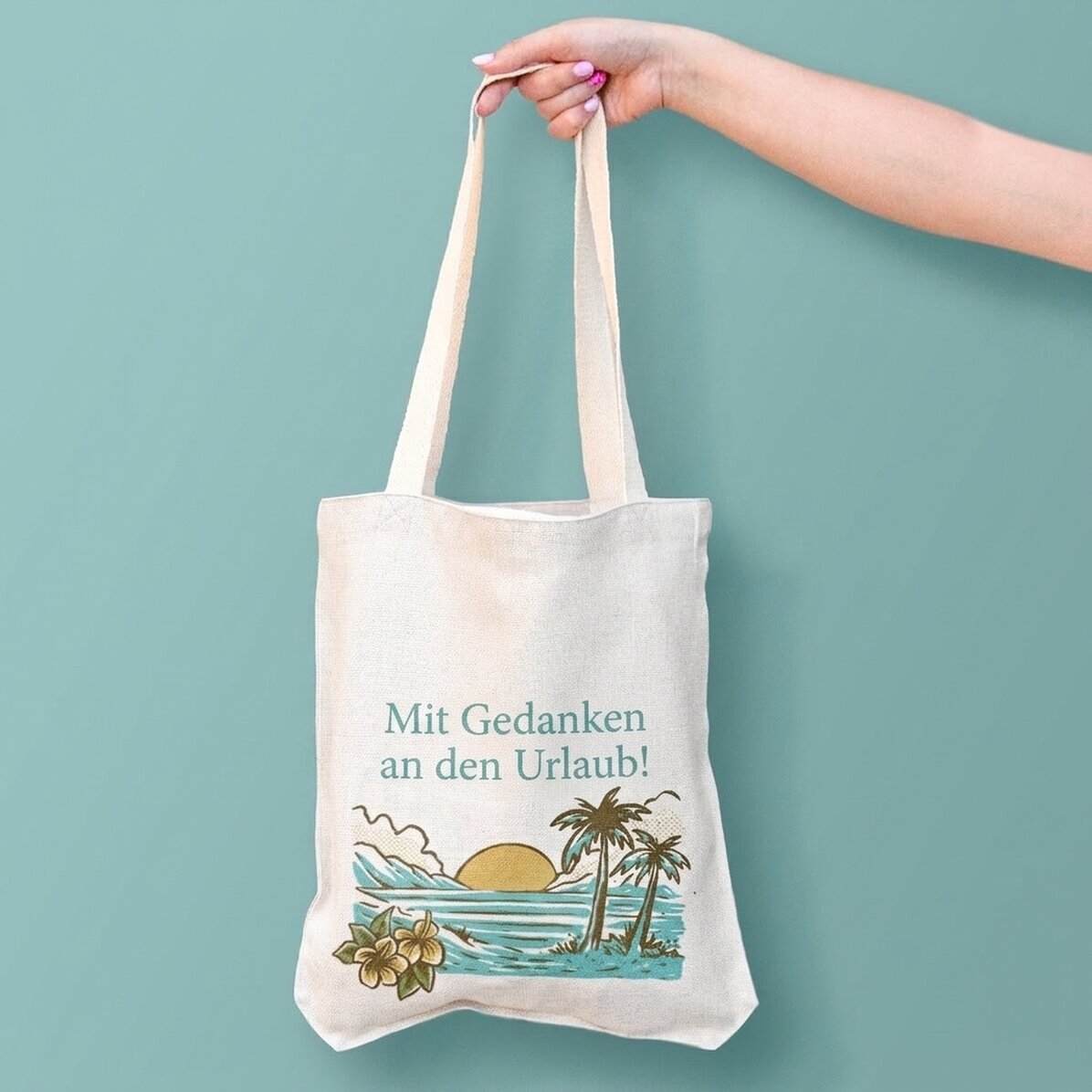 Personalisierte Tragetasche mit Aufdruck – Mit Gedanken an den Urlaub