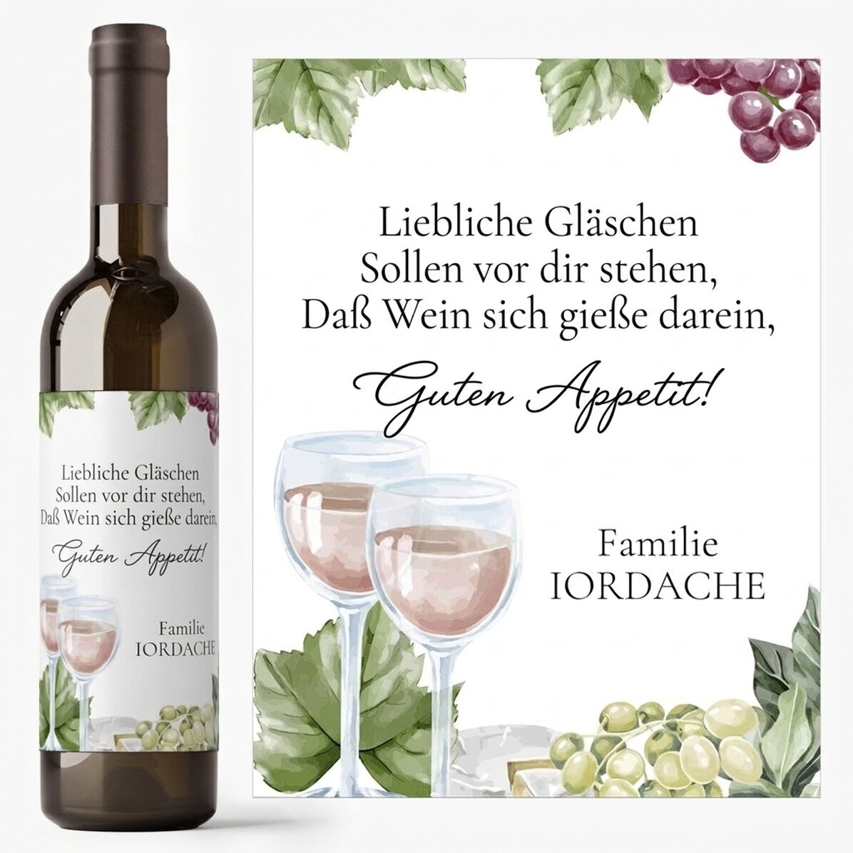 Wein mit individueller Beschriftung – Guten Appetit!