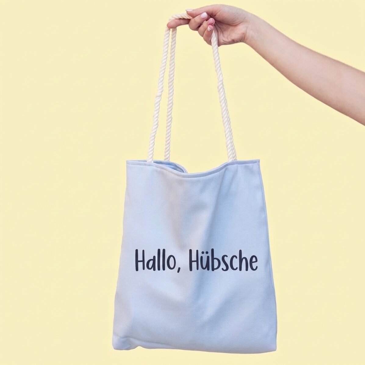 Personalisierte Tragetasche mit Aufdruck – Ciao, bella