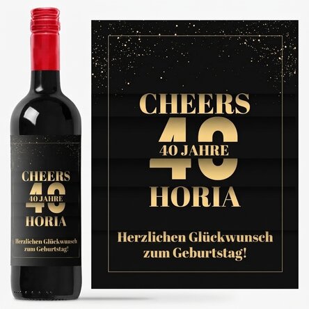 Personalisierter Wein mit Geburtstagstext – Cheers to you