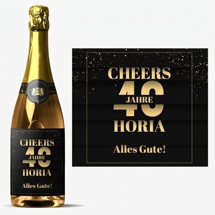 Personalisierter Sekt mit Geburtstagsgruß – Cheers to you