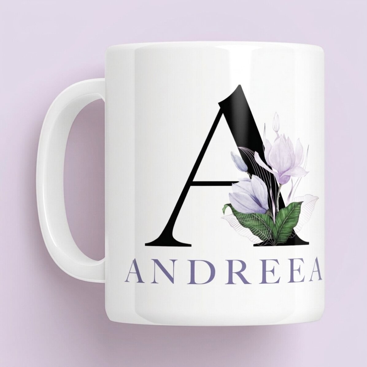 Personalisierte Tasse mit Initiale und Namen